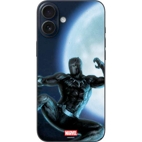 Marvel Black Panther Jumping Through Air iPhone 16 Plus Skin