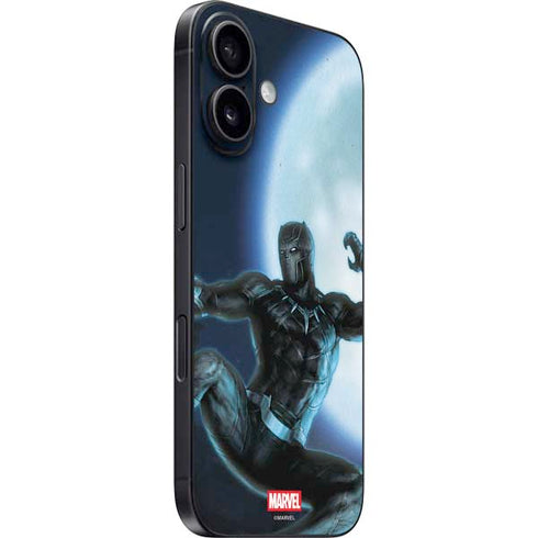 Marvel Black Panther Jumping Through Air iPhone 16 Plus Skin