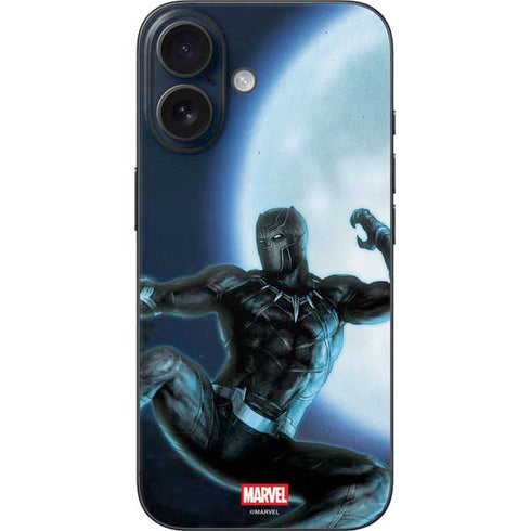 Marvel Black Panther Jumping Through Air iPhone 16 Skin
