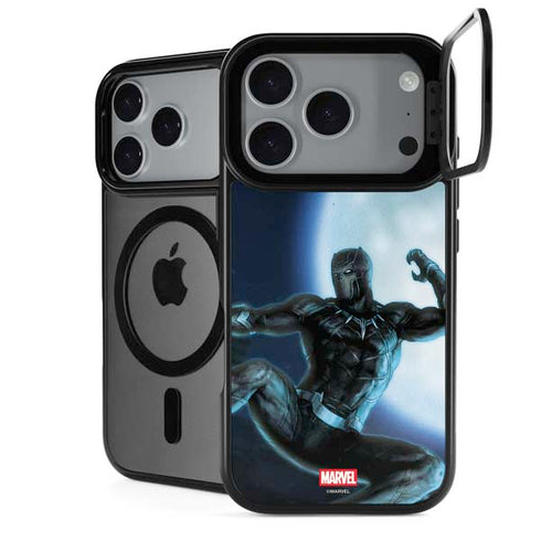 Marvel Black Panther Jumping Through Air iPhone 18 Pro Kickstand Case