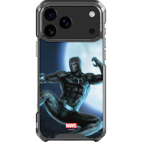 Marvel Black Panther Jumping Through Air iPhone 18 Pro Max Clear Case