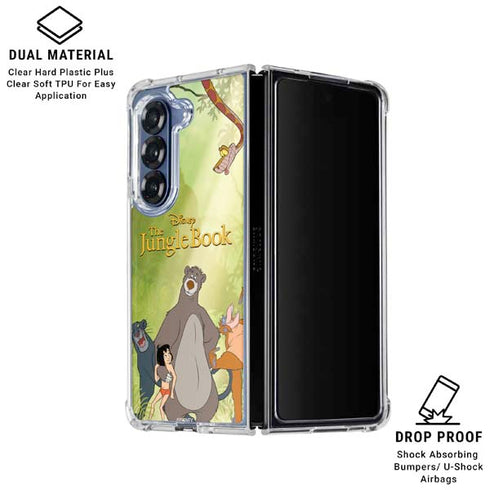 Disney Jungle Book Character Group Galaxy Z Fold6 Clear Case