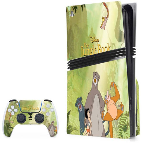 Disney Jungle Book Character Group PS5 Pro Disk Bundle Skin