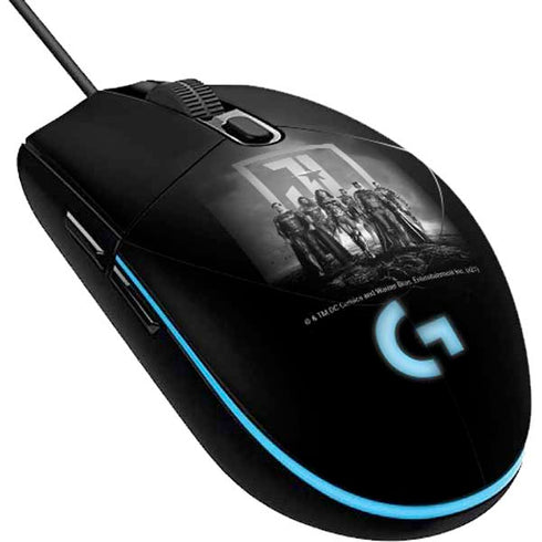 The Justice League (2017) Justice League Black and White G203 Prodigy RGB Wired Gaming Mouse Skin