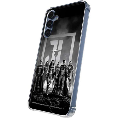 The Justice League (2017) Justice League Black and White Galaxy A35 5G Clear Case