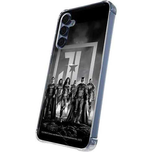 The Justice League (2017) Justice League Black and White Galaxy A55 5G Clear Case