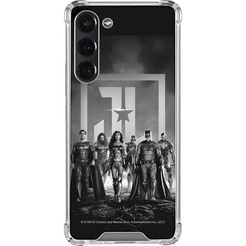 The Justice League (2017) Justice League Black and White Galaxy S24 FE Clear Case