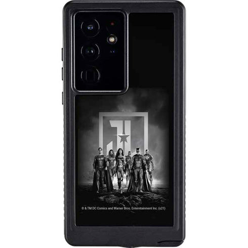 The Justice League (2017) Justice League Black and White Galaxy S24 Ultra Waterproof Case