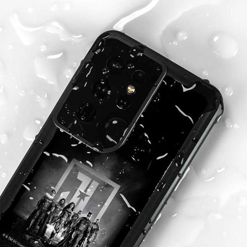 The Justice League (2017) Justice League Black and White Galaxy S24 Ultra Waterproof Case