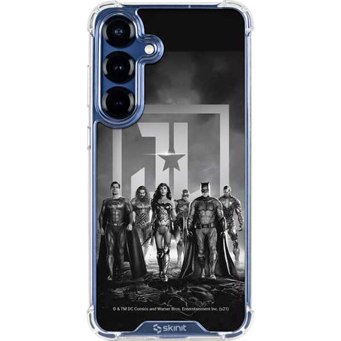 The Justice League (2017) Justice League Black and White Galaxy S25 Plus Clear Case