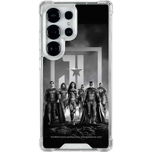 The Justice League (2017) Justice League Black and White Galaxy S25 Ultra Clear Case