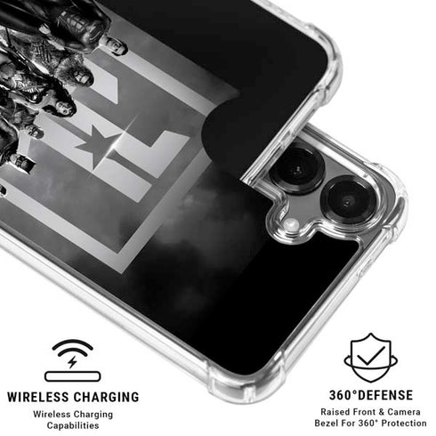 The Justice League (2017) Justice League Black and White Galaxy S26 Clear Case