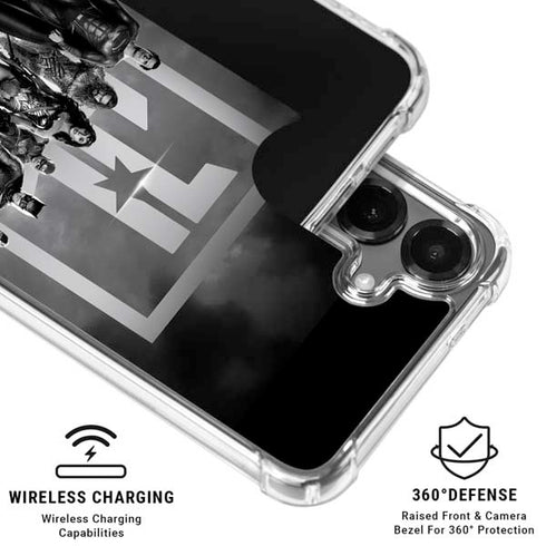 The Justice League (2017) Justice League Black and White Galaxy S26 Plus Clear Case