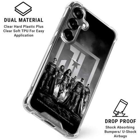The Justice League (2017) Justice League Black and White Galaxy S26 Plus Clear Case