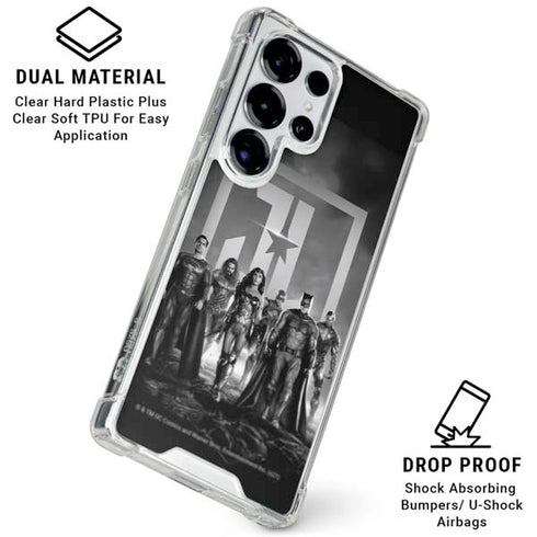 The Justice League (2017) Justice League Black and White Galaxy S26 Ultra Clear Case