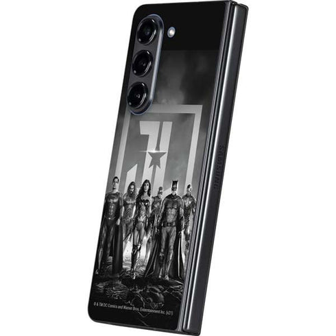 The Justice League (2017) Justice League Black and White Galaxy Z Fold5 5G Skin