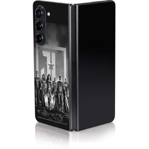 The Justice League (2017) Justice League Black and White Galaxy Z Fold5 5G Skin