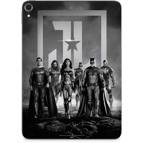 The Justice League (2017) Justice League Black and White Apple iPad Pro Skin