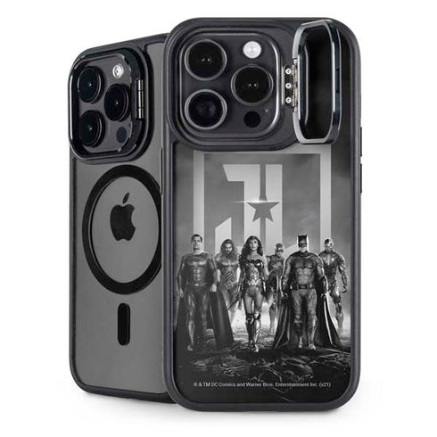 The Justice League (2017) Justice League Black and White iPhone 13 Pro Kickstand Case