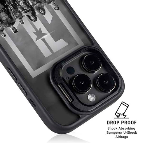 The Justice League (2017) Justice League Black and White iPhone 14 Pro Kickstand Case