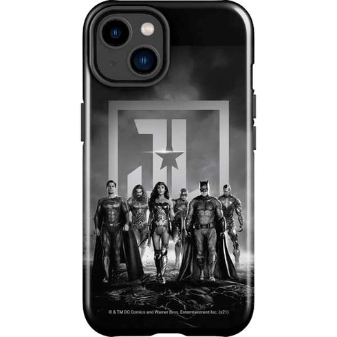 The Justice League (2017) Justice League Black and White iPhone 15 Impact Case