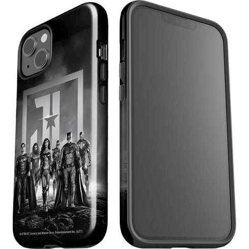 The Justice League (2017) Justice League Black and White iPhone 15 Impact Case