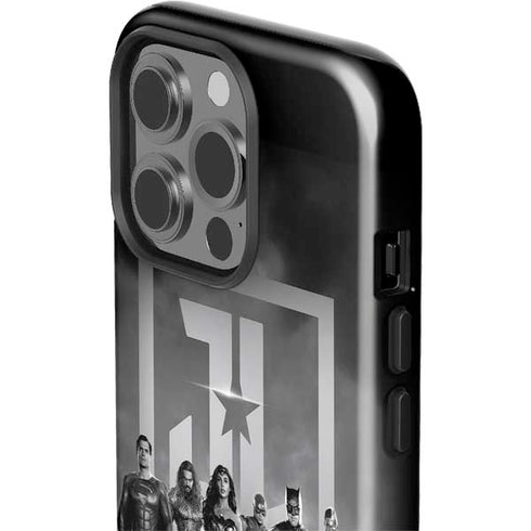 The Justice League (2017) Justice League Black and White iPhone 15 Pro Impact Case