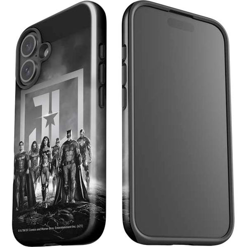The Justice League (2017) Justice League Black and White iPhone 16 Impact Case