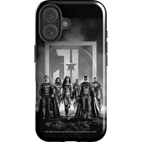 The Justice League (2017) Justice League Black and White iPhone 16 Plus Magsafe Impact Case