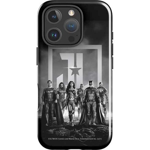 The Justice League (2017) Justice League Black and White iPhone 16 Pro Impact Case