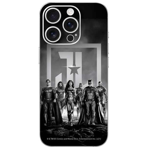 The Justice League (2017) Justice League Black and White iPhone 16 Pro Skin