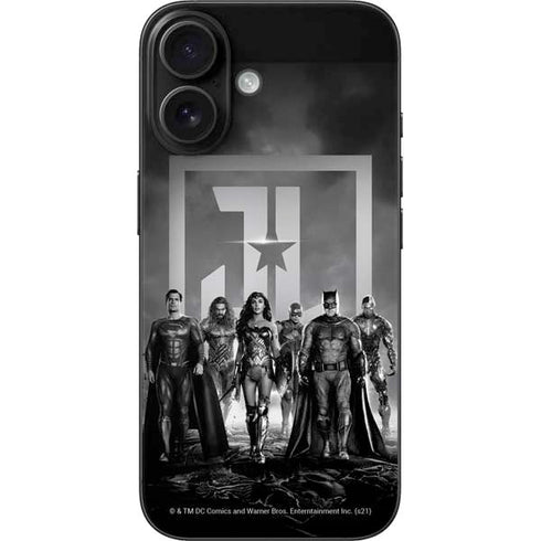 The Justice League (2017) Justice League Black and White iPhone 16 Skin