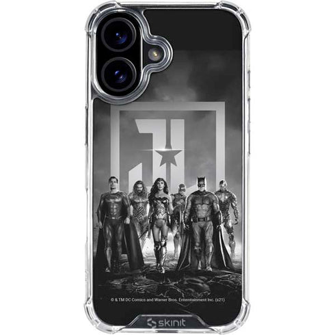 The Justice League (2017) Justice League Black and White iPhone 17 Clear Case