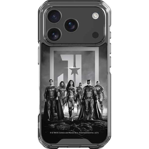 The Justice League (2017) Justice League Black and White iPhone 18 Pro Clear Case
