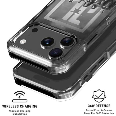 The Justice League (2017) Justice League Black and White iPhone 18 Pro Clear Case