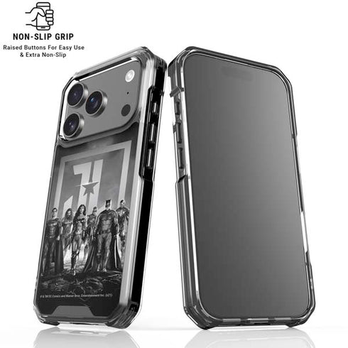 The Justice League (2017) Justice League Black and White iPhone 18 Pro Clear Case