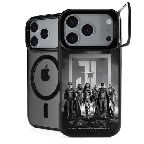 The Justice League (2017) Justice League Black and White iPhone 18 Pro Kickstand Case