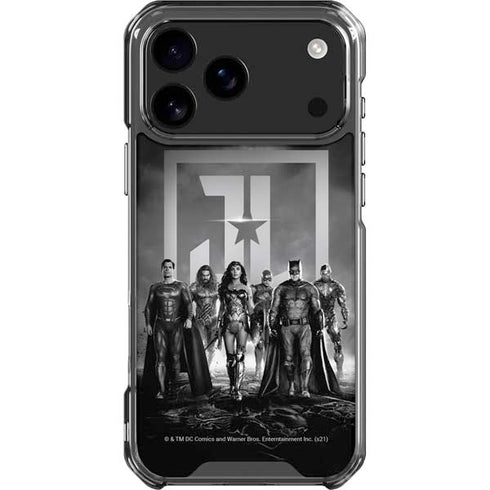 The Justice League (2017) Justice League Black and White iPhone 18 Pro Max Clear Case