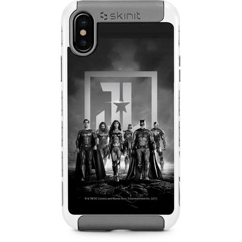 The Justice League (2017) Justice League Black and White iPhone Cases