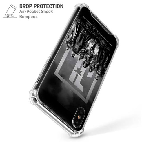 The Justice League (2017) Justice League Black and White iPhone X/XS Clear Case
