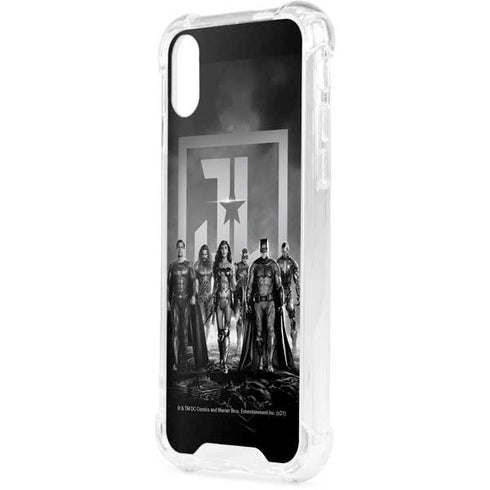 The Justice League (2017) Justice League Black and White iPhone XS Clear Case