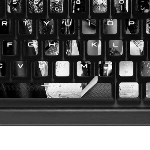 The Justice League (2017) Justice League Black and White K95 RGB PLATINUM Mechanical Gaming Keyboard Skin