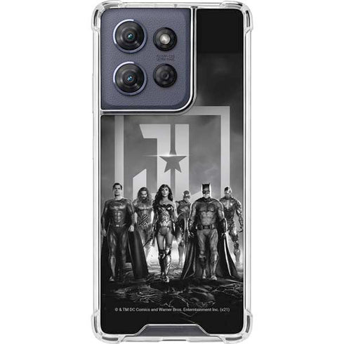 The Justice League (2017) Justice League Black and White Moto G 5G (2025) Clear Case