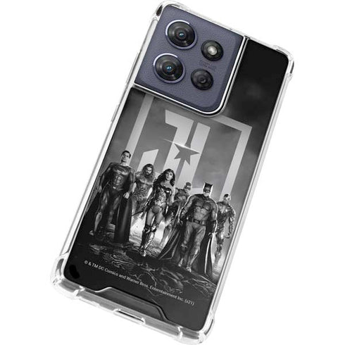The Justice League (2017) Justice League Black and White Moto G 5G (2025) Clear Case