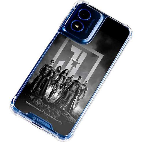 The Justice League (2017) Justice League Black and White Moto G 5G (2024) Clear Case