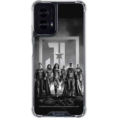 The Justice League (2017) Justice League Black and White Moto G Power 5G (2024) Clear Case
