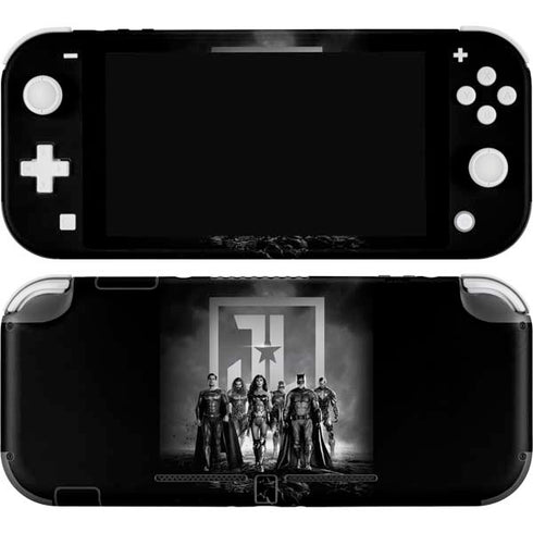 The Justice League (2017) Justice League Black and White Nintendo Switch Lite Skin