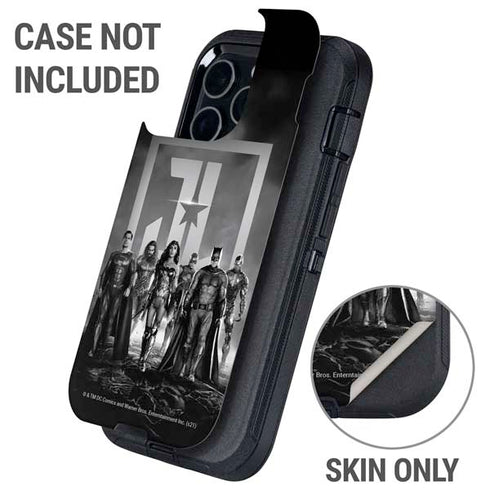 The Justice League (2017) Justice League Black and White Otterbox Defender iPhone Skin
