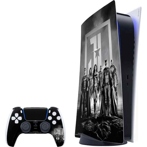 The Justice League (2017) Justice League Black and White PlayStation PS5 Skins