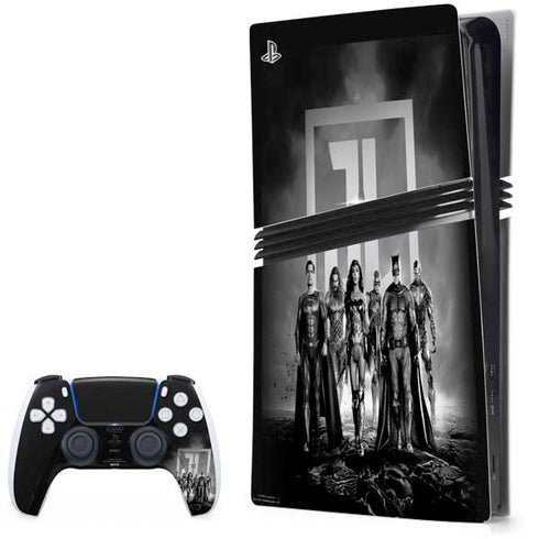 The Justice League (2017) Justice League Black and White PlayStation PS5 Skins